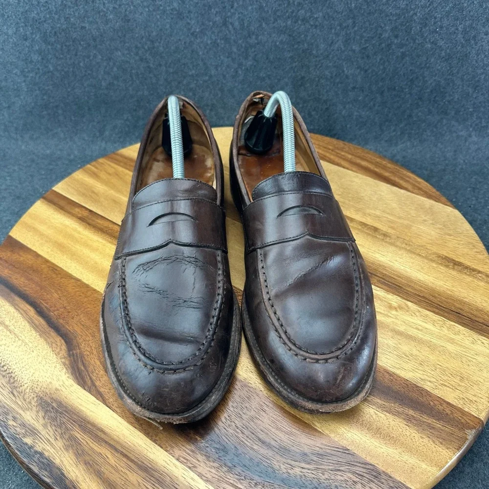 J Crew Ludlow Penny Loafers Mens 10D Dark Brown Classic Slip On Dress Shoes